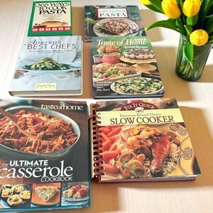 HUGE Vintage Cookbook Lot of 6: HC French, American, Italian Hardly Used‎
